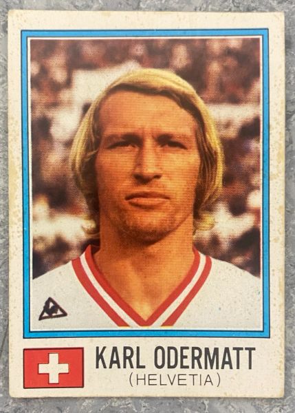 1974 WORLD CUP PANINI ORIGINAL UNUSED STICKER KARL ODERMATT SWITZERLAND 381