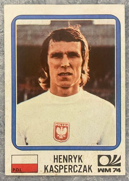 1974 WORLD CUP PANINI ORIGINAL UNUSED STICKER HENRYK KASPERCZAK POLAND 344