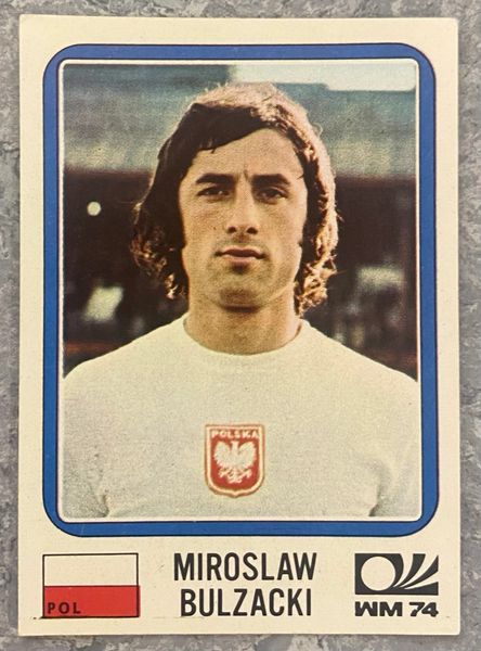 1974 WORLD CUP PANINI ORIGINAL UNUSED STICKER MIROSLAW BULZACKI POLAND 341