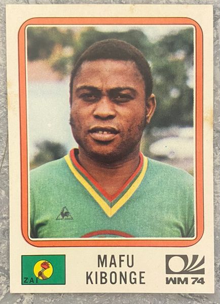 1974 WORLD CUP PANINI ORIGINAL UNUSED STICKER MAFU KIBONGE ZAIRE 177