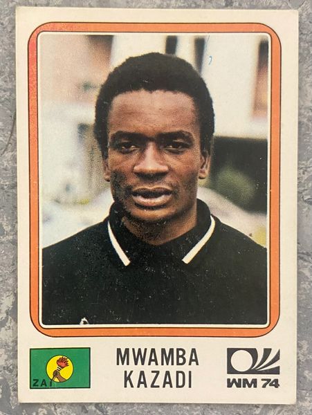 1974 WORLD CUP PANINI ORIGINAL UNUSED STICKER MWAMBA KAZADI ZAIRE 175