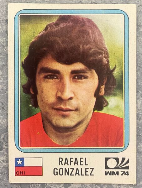 1974 WORLD CUP PANINI ORIGINAL UNUSED STICKER RAFAEL GONZALEZ CHILE 135