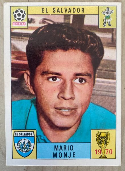 1970 MEXICO WORLD CUP PANINI ORIGINAL UNUSED STICKER MARIO MONJE EL SALVADOR