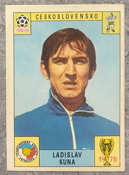 1970 MEXICO WORLD CUP PANINI ORIGINAL UNUSED STICKER LADISLAV KUNA CZECHOSLOVAKIA