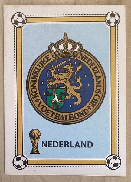 1978 ARGENTINA WORLD CUP PANINI ORIGINAL UNUSED STICKER TEAM BADGE NETHERLANDS 259