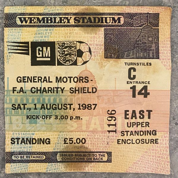 1987 ORIGINAL CHARITY SHIELD TICKET EVERTON V COVENTRY CITY C14 (EVERTON ALLOCATION)