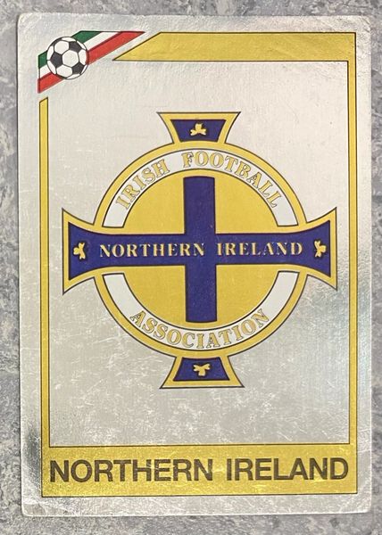 1986 MEXICO WORLD CUP PANINI ORIGINAL UNUSED STICKER NORTHERN IRELAND BADGE 274