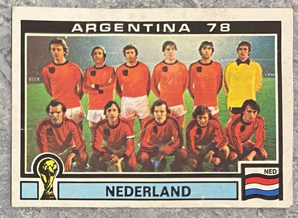 1978 ARGENTINA WORLD CUP PANINI ORIGINAL UNUSED STICKER TEAM GROUP NETHERLANDS 260