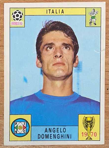 1970 MEXICO WORLD CUP PANINI ORIGINAL UNUSED STICKER ANGELO DOMENGHINI ITALY