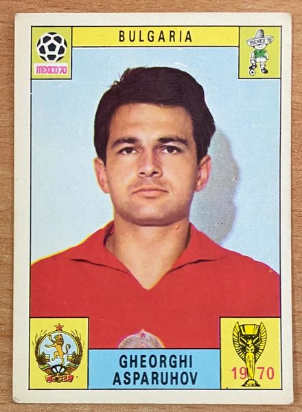 1970 MEXICO WORLD CUP PANINI ORIGINAL UNUSED STICKER GHEORGHI ASPARUHOV BULGARIA