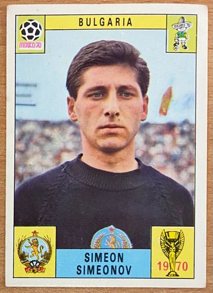 1970 MEXICO WORLD CUP PANINI ORIGINAL UNUSED STICKER SIMEON SIMEONOV BULGARIA