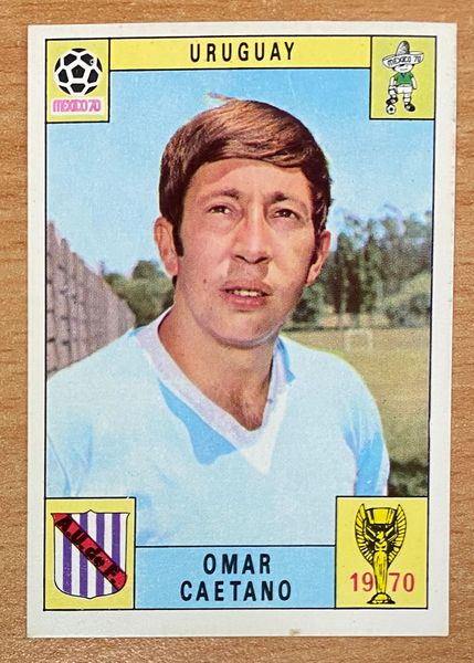 1970 MEXICO WORLD CUP PANINI ORIGINAL UNUSED STICKER OMAR CAETANO URUGUAY