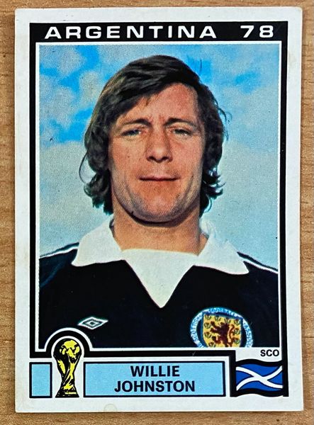 1978 ARGENTINA WORLD CUP PANINI ORIGINAL UNUSED STICKER WILLIE JOHNSTON 329