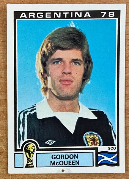 1978 ARGENTINA WORLD CUP PANINI ORIGINAL UNUSED STICKER GORDON McQUEEN 317