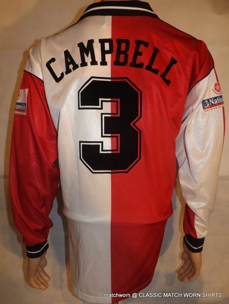 2001 WOKING FC MATCHWORN HOME SHIRT CAMPBELL #3