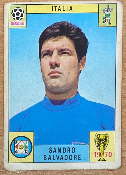 1970 MEXICO WORLD CUP PANINI ORIGINAL UNUSED STICKER SANDRO SALVADORE ITALY