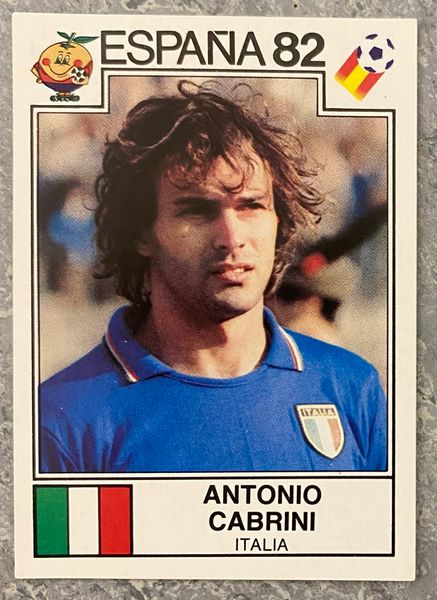 1982 SPAIN ESPANA 82 WORLD CUP PANINI ORIGINAL UNUSED STICKER ANTONIO CABRINI ITALY 43