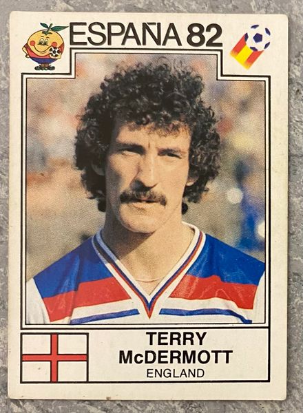 1982 SPAIN ESPANA 82 WORLD CUP PANINI ORIGINAL UNUSED STICKER TERRY MCDERMOTT ENGLAND 247