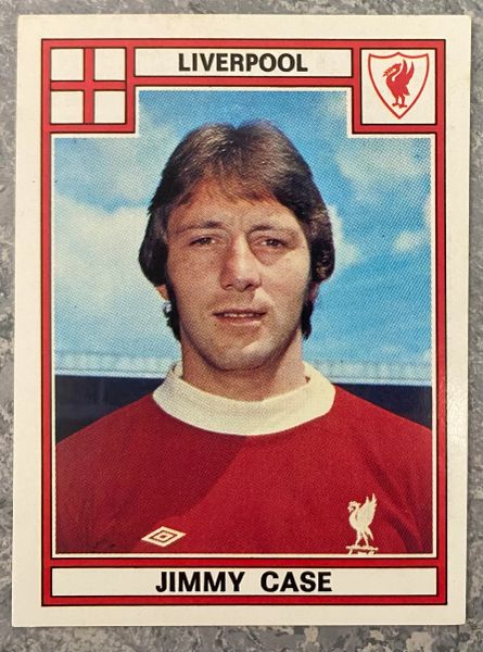 1978 ORIGINAL UNUSED PANINI FOOTBALL 78 STICKER JIMMY CASE LIVERPOOL 204