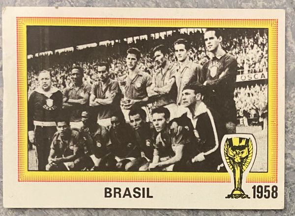 1978 ARGENTINA WORLD CUP PANINI ORIGINAL UNUSED STICKER PREVIOUS WINNERS BRAZIL 1958 19