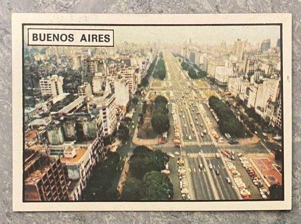 1978 ARGENTINA WORLD CUP PANINI ORIGINAL UNUSED STICKER HOST CITY VIEW BUENOS ARIES 34