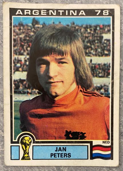 1978 ARGENTINA WORLD CUP PANINI ORIGINAL UNUSED STICKER JAN PETERS NETHERLANDS 271