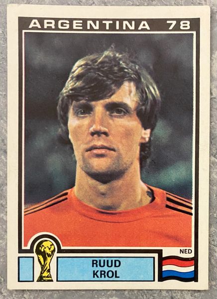 1978 ARGENTINA WORLD CUP PANINI ORIGINAL UNUSED STICKER RUUD KROL NETHERLANDS 265