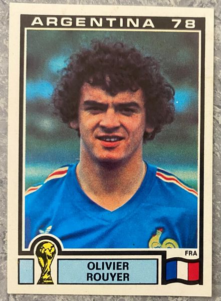 1978 ARGENTINA WORLD CUP PANINI ORIGINAL UNUSED STICKER OLIVIER ROUYER FRANCE 95