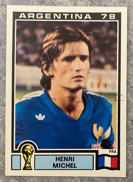 1978 ARGENTINA WORLD CUP PANINI ORIGINAL UNUSED STICKER HENRI MICHEL FRANCE 89