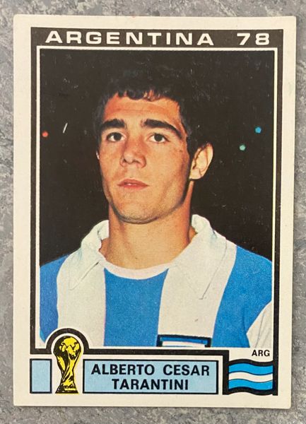 1978 ARGENTINA WORLD CUP PANINI ORIGINAL UNUSED STICKER ALBERTO CESAR TARANTINI 49