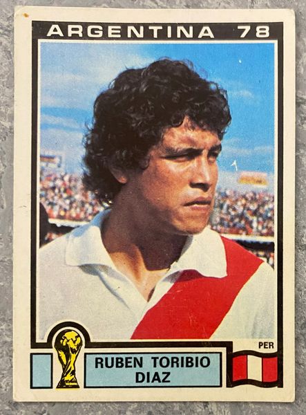 1978 ARGENTINA WORLD CUP PANINI ORIGINAL UNUSED STICKER RUBEN TORIBIO DIAZ. PERU 301