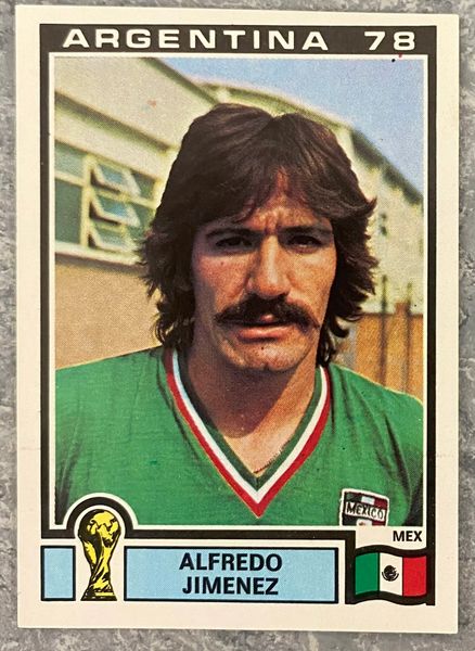 1978 ARGENTINA WORLD CUP PANINI ORIGINAL UNUSED STICKER ALFREDO JIMENEZ MEXICO 181