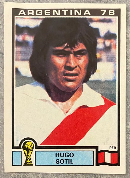 1978 ARGENTINA WORLD CUP PANINI ORIGINAL UNUSED STICKER HUGO SOTIL PERU 309