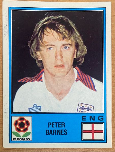 1980 PANINI EUROPA 80 ITALY ORIGINAL UNUSED STICKER ENGLAND PETER BARNES 127