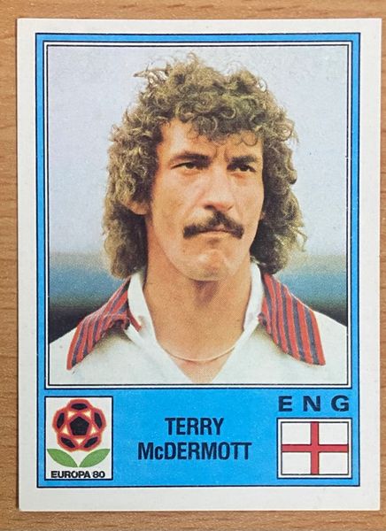 1980 PANINI EUROPA 80 ITALY ORIGINAL UNUSED STICKER ENGLAND TERRY MCDERMOTT 132