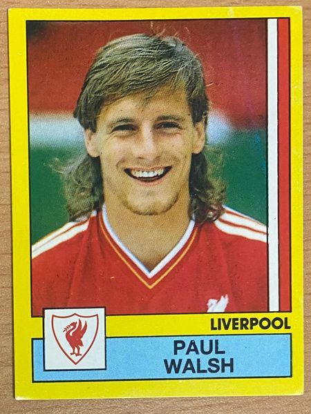 1987 ORIGINAL UNUSED PANINI FOOTBALL 87 STICKER PAUL WALSH LIVERPOOL 133