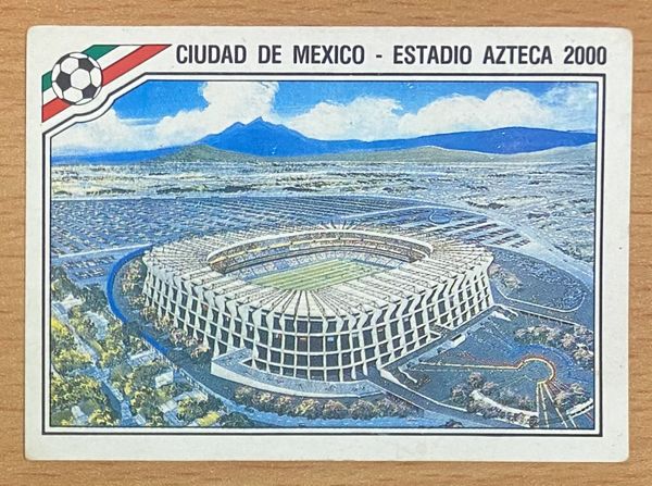 1986 MEXICO WORLD CUP PANINI ORIGINAL UNUSED STICKER HOST STADIUM MEXICO CITY AZTECA 17