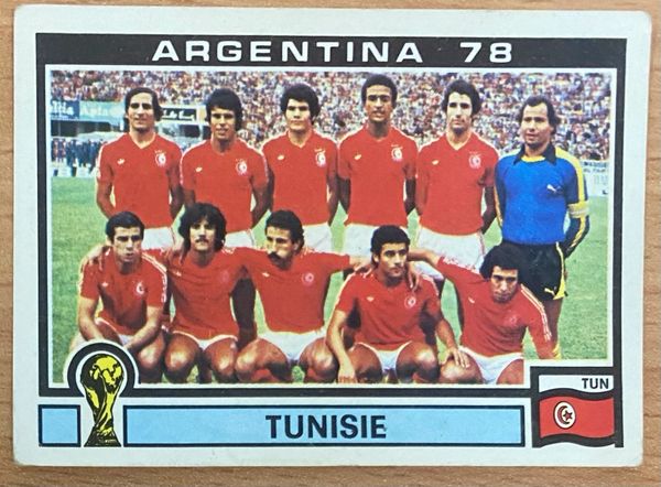 1978 ARGENTINA WORLD CUP PANINI ORIGINAL UNUSED STICKER TEAM GROUP TUNISIA 152