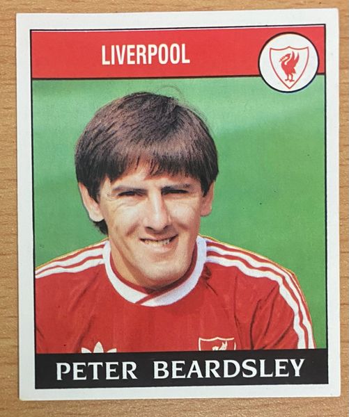 1989 ORIGINAL UNUSED PANINI FOOTBALL 89 STICKER LIVERPOOL PETER BEARDSLEY 107