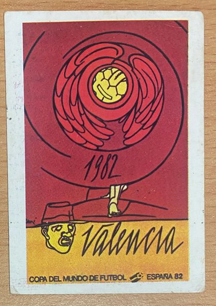 1982 SPAIN ESPANA 82 WORLD CUP PANINI ORIGINAL UNUSED STICKER HOST CITY POSTER VALENCIA 28