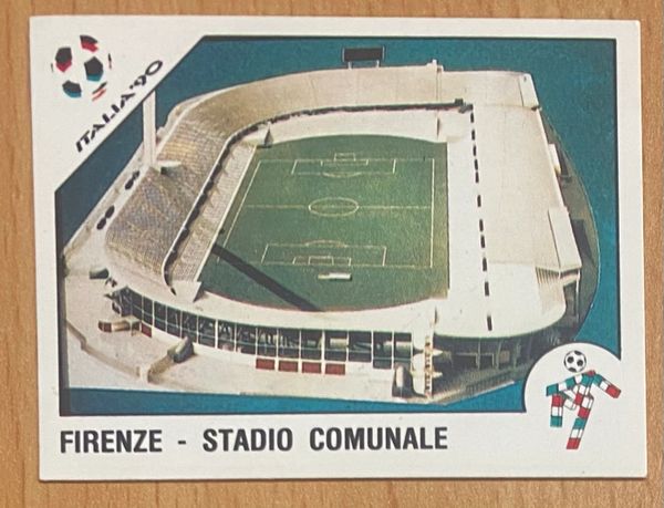 1990 ITALY WORLD CUP PANINI ORIGINAL UNUSED STICKER HOST STADIUM COMUNALE FIRENZE 11