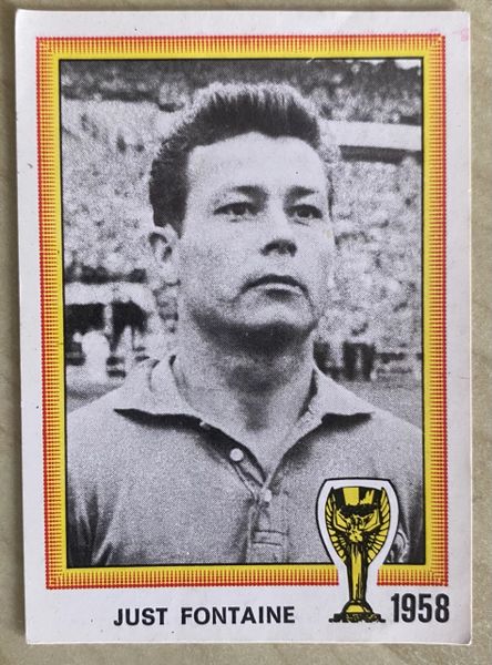 1978 ARGENTINA WORLD CUP PANINI ORIGINAL UNUSED STICKER PREVIOUS PLAYERS JUST FONTAINE 1958
