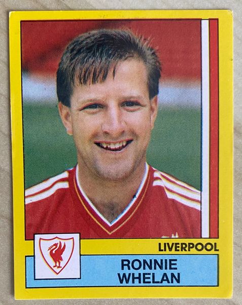 1987 ORIGINAL UNUSED PANINI FOOTBALL 87 STICKER RONNIE WHELAN LIVERPOOL 128