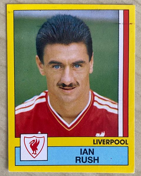 1987 ORIGINAL UNUSED PANINI FOOTBALL 87 STICKER IAN RUSH LIVERPOOL 132