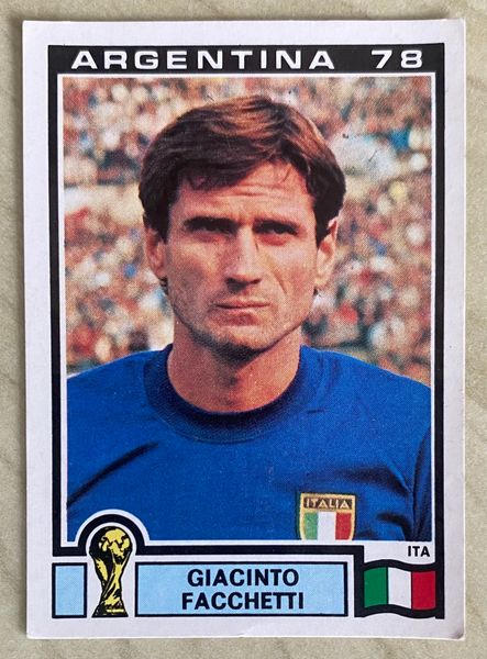 1978 ARGENTINA WORLD CUP PANINI ORIGINAL UNUSED STICKER GIACINTO FACCHETTI 102