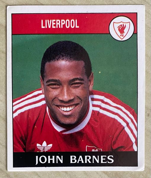 1989 ORIGINAL UNUSED PANINI FOOTBALL 89 STICKER LIVERPOOL JOHN BARNES 106