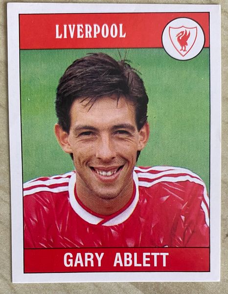 1990 ORIGINAL UNUSED PANINI FOOTBALL 90 STICKER LIVERPOOL GARY ABLETT 128