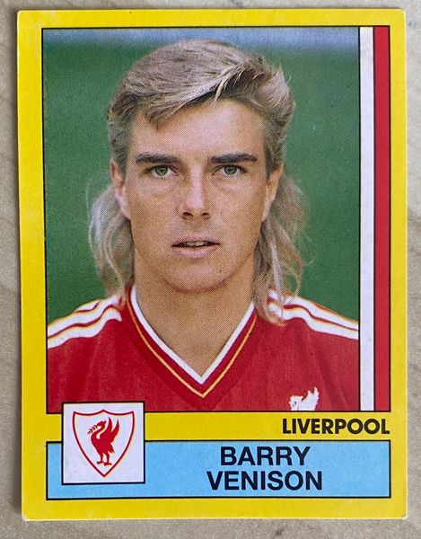 1987 ORIGINAL UNUSED PANINI FOOTBALL 87 STICKER BARRY VENISON LIVERPOOL 126