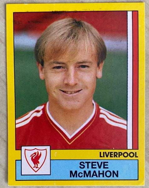 1987 ORIGINAL UNUSED PANINI FOOTBALL 87 STICKER STEVE MCMAHON LIVERPOOL 131