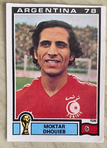 1978 ARGENTINA WORLD CUP PANINI ORIGINAL UNUSED STICKER MOKTAR DHOUIEB TUNISIA 154